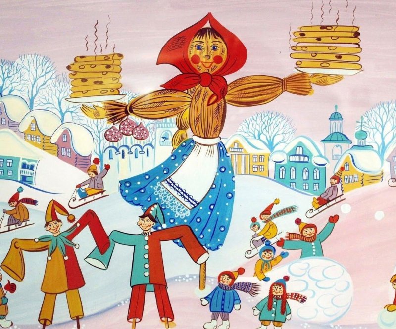 Масленица рисунок для детей