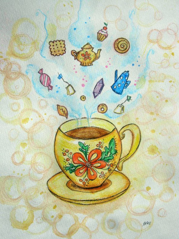 Рисование чаепитие