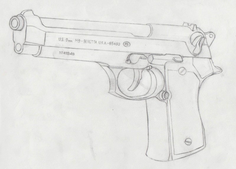 Беретта 92 рисунок