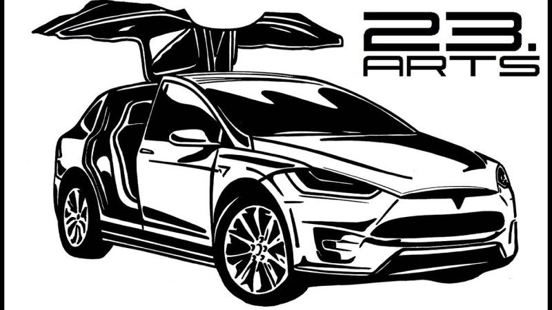 Рисунок Тесла авто