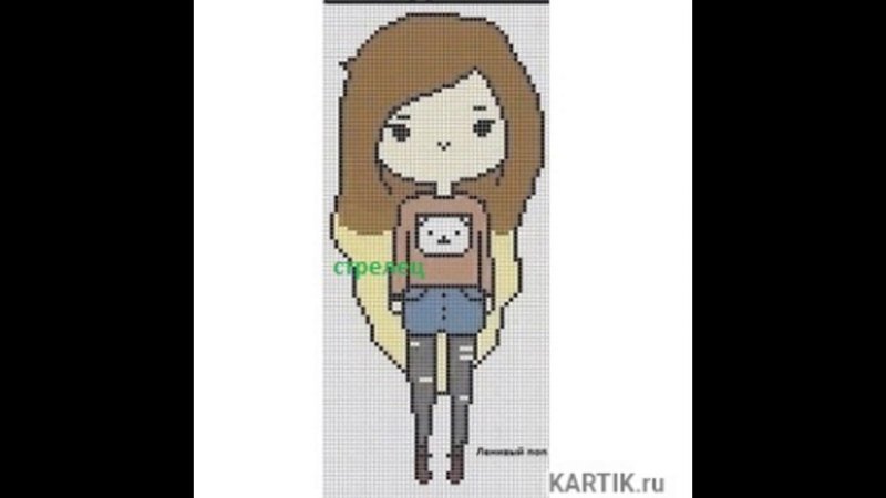 Рисунки по клеточкам девочки