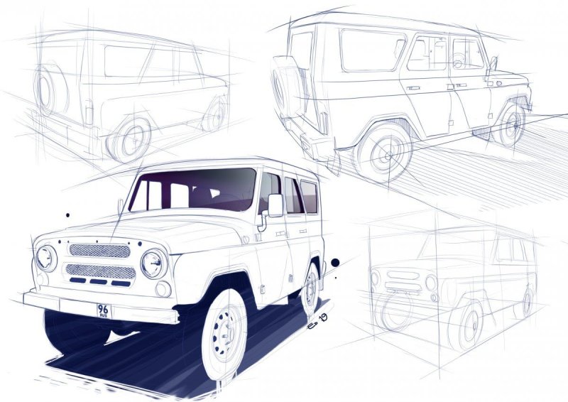 УАЗ 469 Blueprint