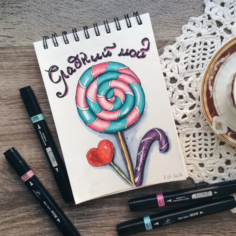Идеи для рисунков маркерами