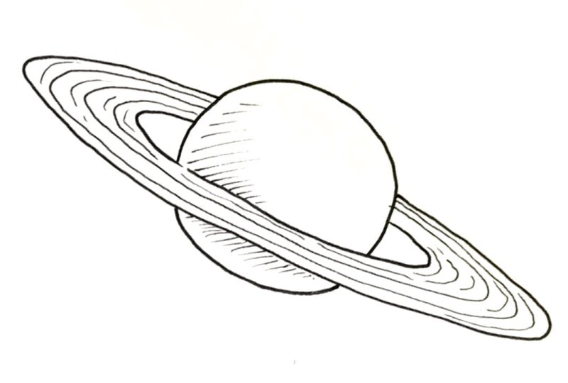 Рисунки планет карандашом