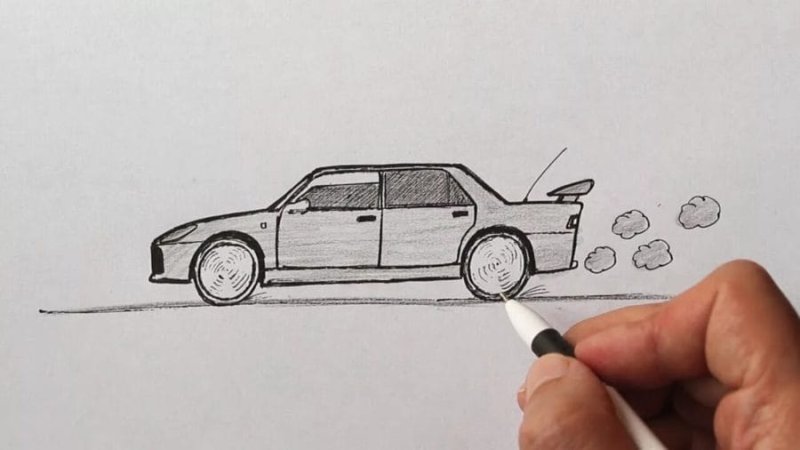 рисунки машин для срисовки