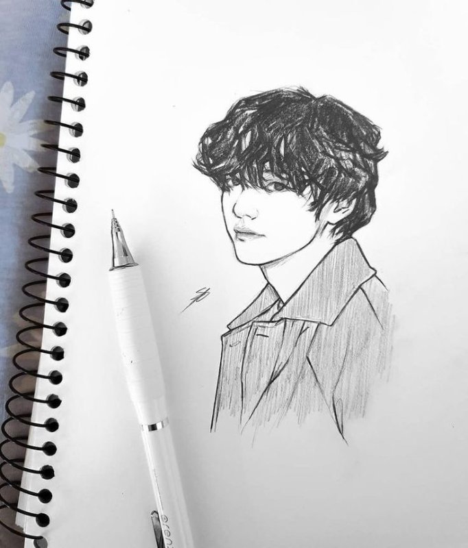 BTS тэхён скетчи