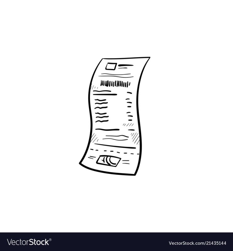 Чек иллюстрация