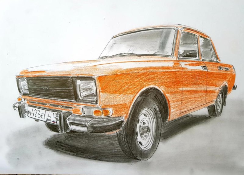 Москвич 2140 нарисовать