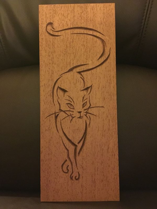 Резьба по дереву кошки