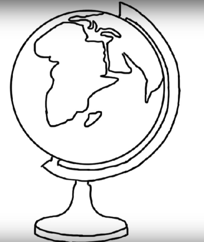 раскраска глобус