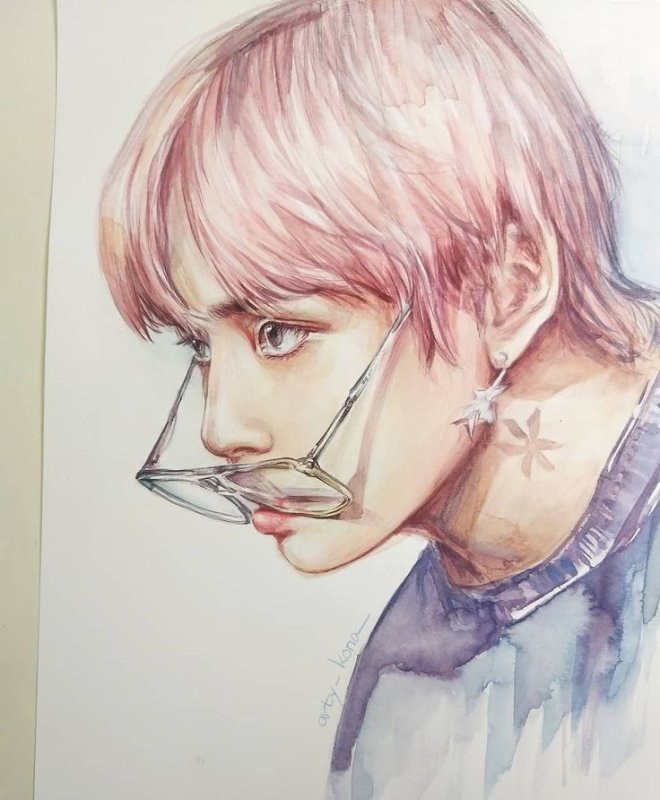 BTS тэхён скетчи