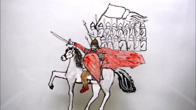 Александр Невский Ледовое побоище рисунок