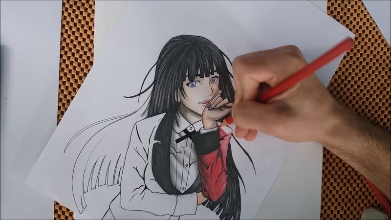 Джабами Юмеко карандашом