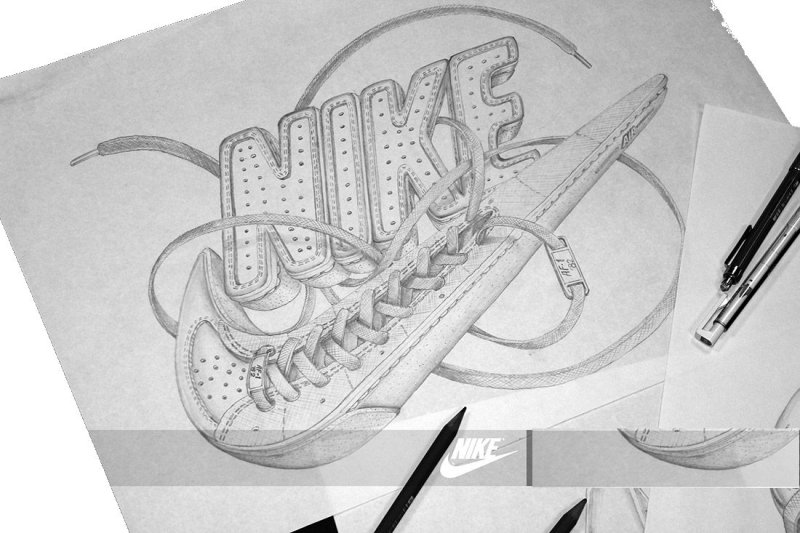 Рисунки карандашом Nike