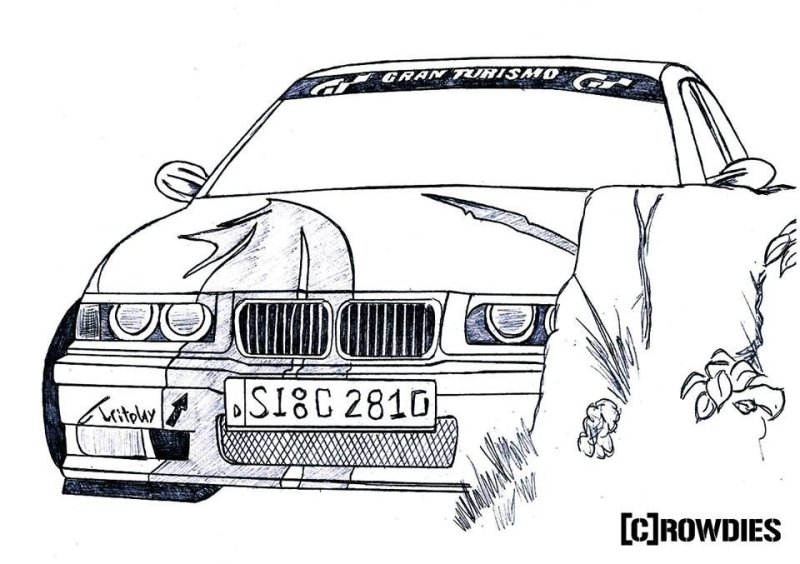 BMW e36 drawing