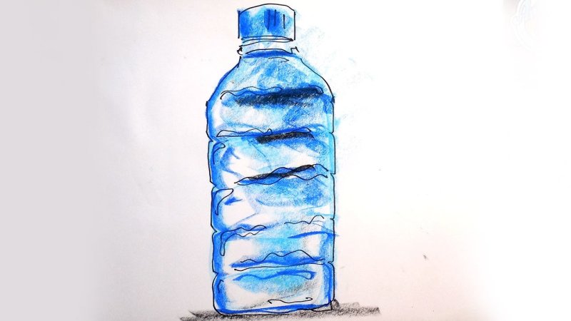 Бутылка воды рисунок