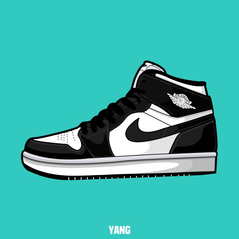 Nike Air Jordan 1 рисунок