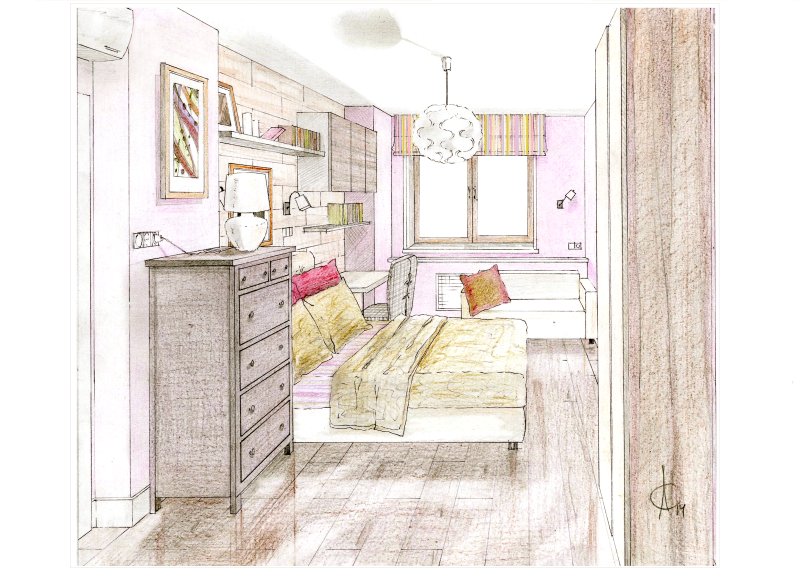 Детская комната набросок