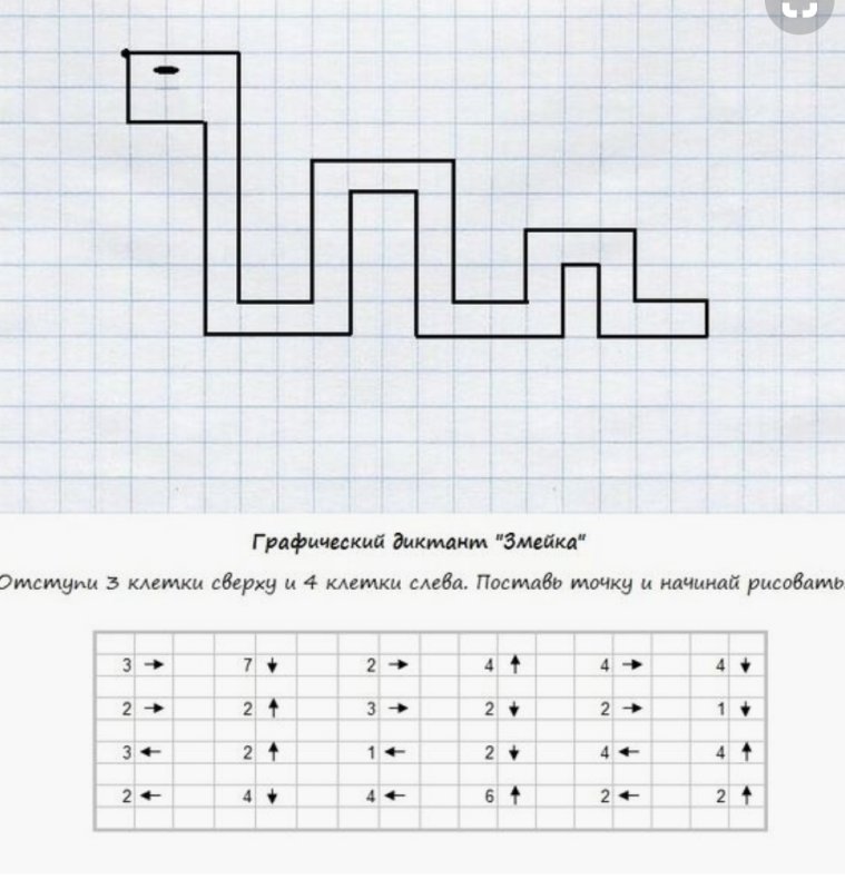 графический диктант для дошкольников 6 7 лет по клеточкам