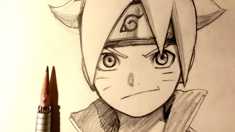Boruto нарисовать