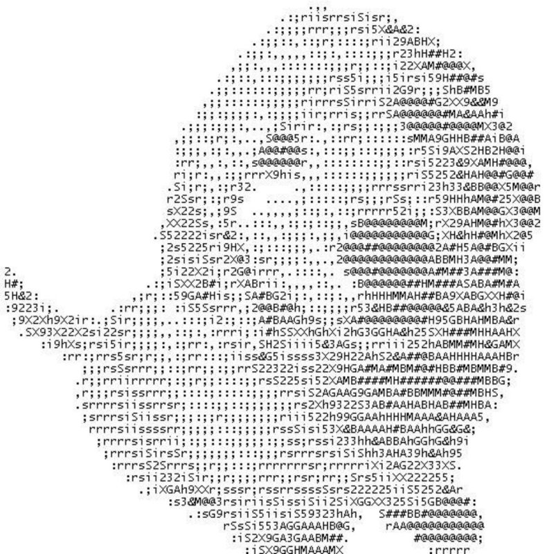 ASCII – портрет моны Лизы