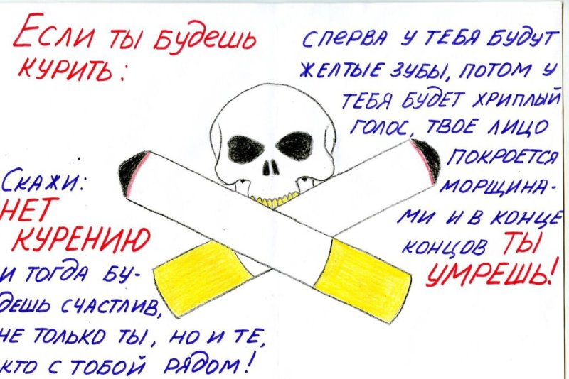 Плакат на тему вредные привычки