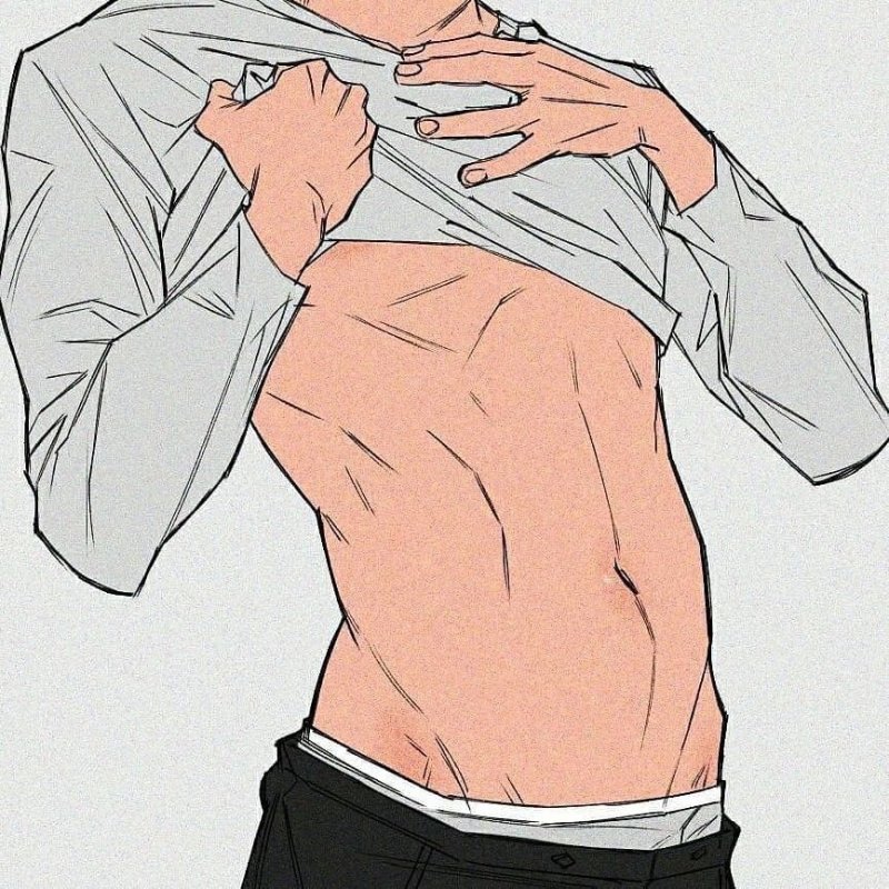 Тело аниме парня пресс