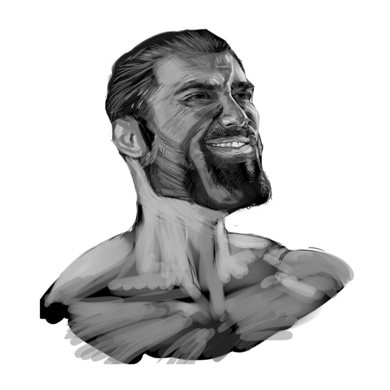 Gigachad рисунок