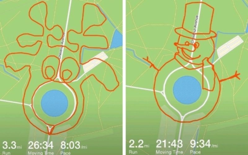 Рисунки GPS трекером