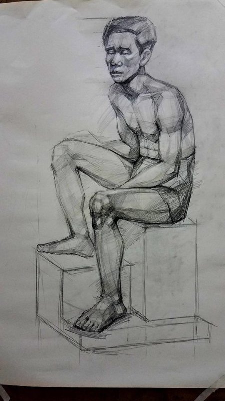 Фигура сидя рисунок