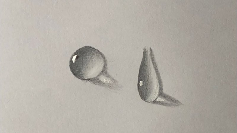 Капля рисунок карандашом