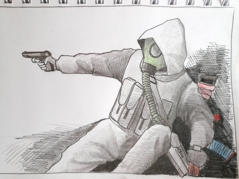 Рисунки для срисовки сталкер