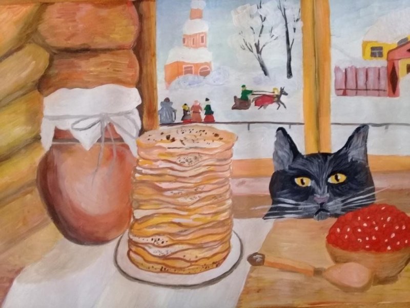 Масленица рисунок