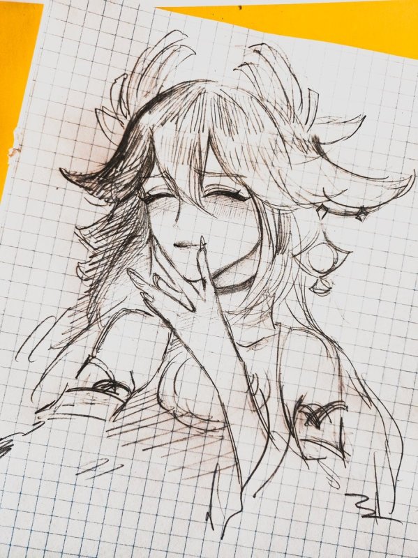 Яэ Мико скетч