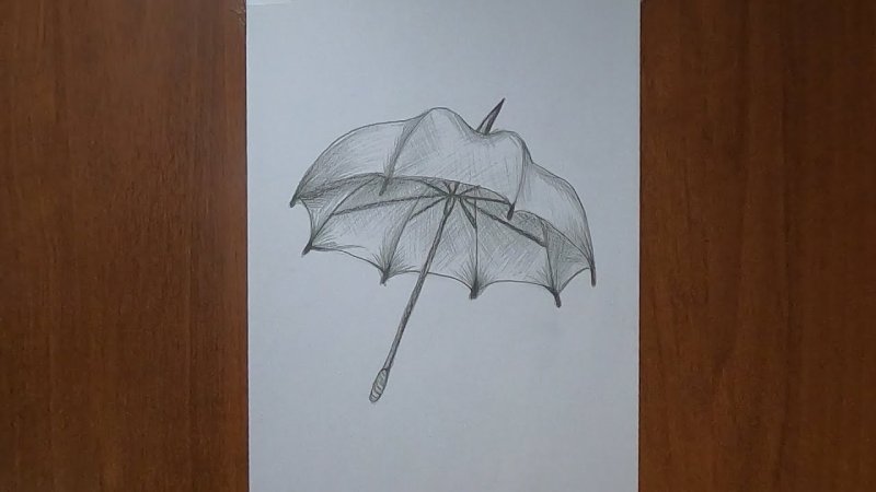 Рисунки для срисовки зонтик