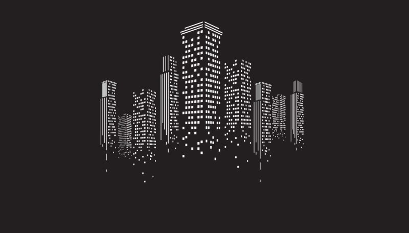 Силуэты домов города