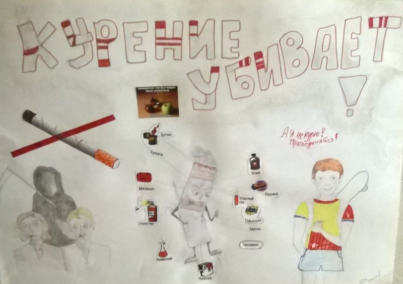 Плакат против курения
