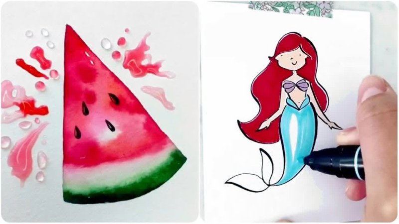 Рисунки для срисовки красками