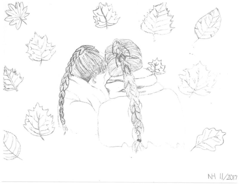 Рисунок осень карандашом