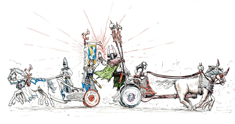 Всадник на колеснице