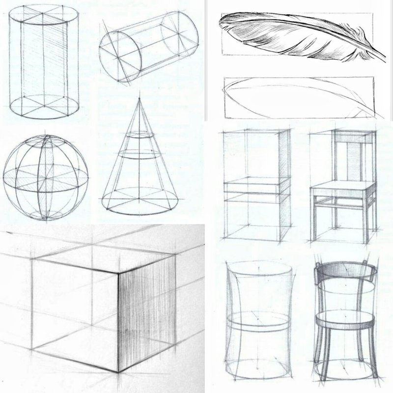 Линейно конструктивное построение предметов