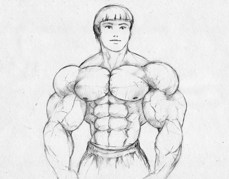 Рисунки бодибилдеров