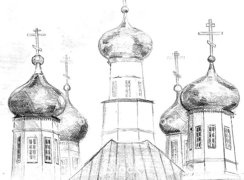 Зарисовка церкви