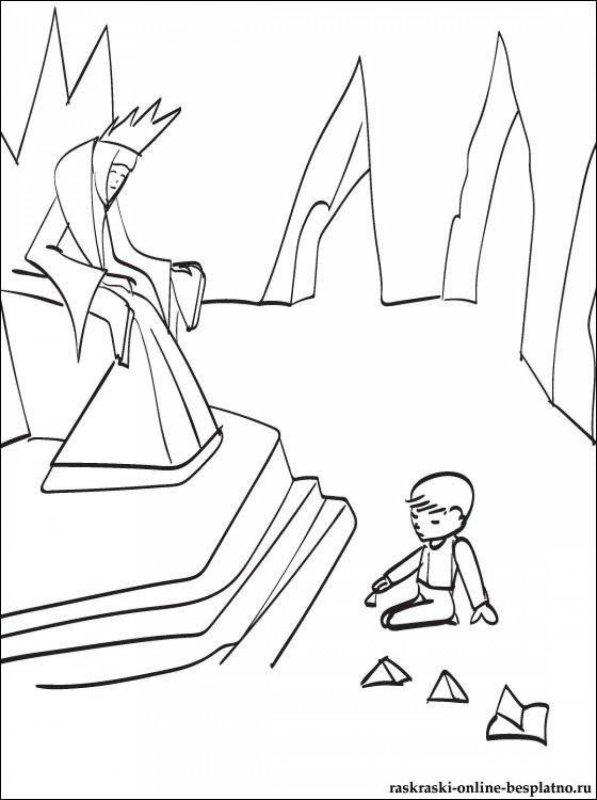 Андерсен Снежная Королева раскраска