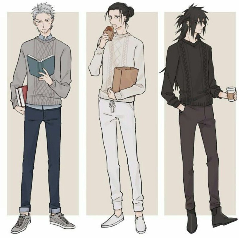 Аниме мужчина в полный рост референс