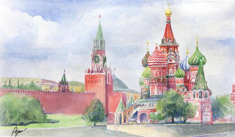 Храм Василия Блаженного картина