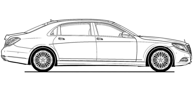 Mercedes-Benz w222 чертеж
