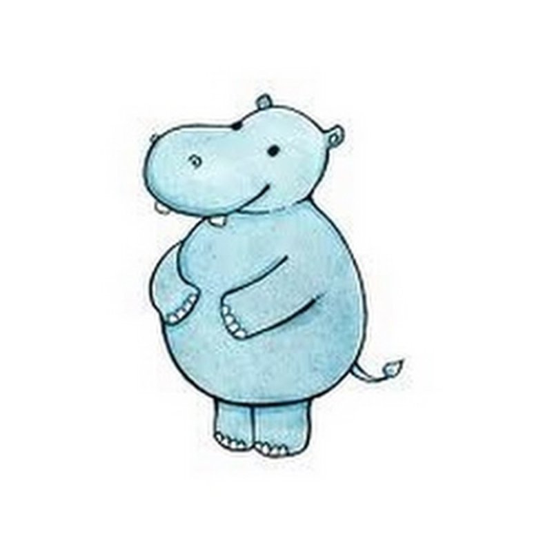 Бегемотик иллюстрация