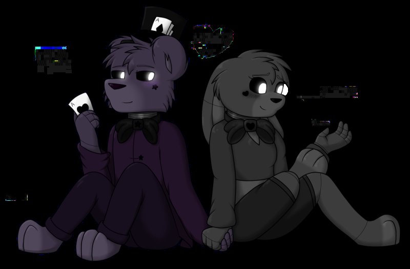 Тень Бонни и тень Фредди любовь