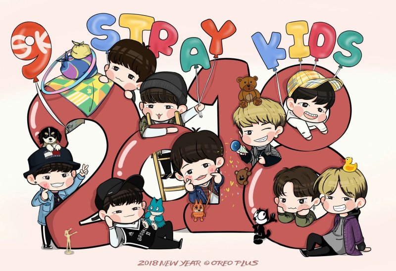 Stray Kids Чиби новогодние